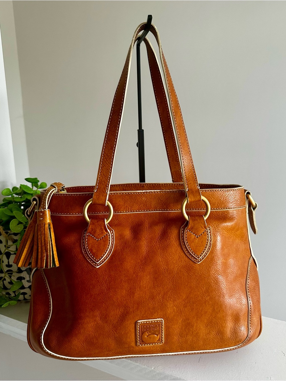 Dooney & Bourke Florentine Leather Edge Shopper Shoulder Tote